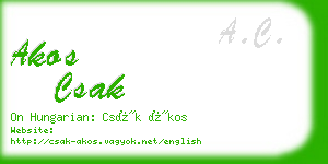 akos csak business card